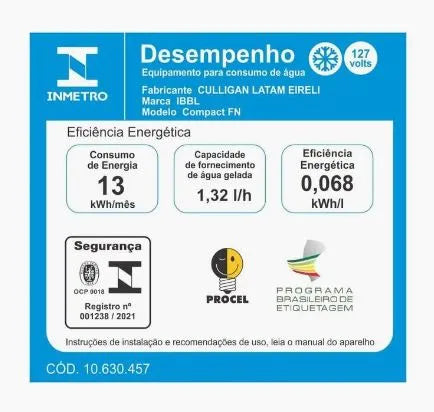 Bebedouro de Água Compact FN2000 Mesa Branco BIVOLT