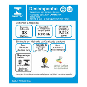 Purificador de Água E-Due Equilibrium Eletrônico Branco Bivolt